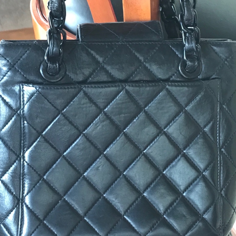 Chanel vintage black lambskin chain strap - Picture 3 of 7